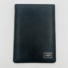 Porter ID Card Holder Mens One Size Black Leather Window Logo Made In Japan