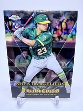 Shea Langeliers 2023 Topps Chrome Technicolor Refractor Athletics Rookie Read