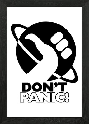 Don't Panic Gerahmtes Wandbild Poster Leinwanddruck Bild