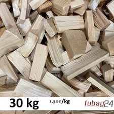 1,30€/kg Anzündholz Anmachholz Brennholz | 30kg Set Kiefer trocken | Kamin Grill