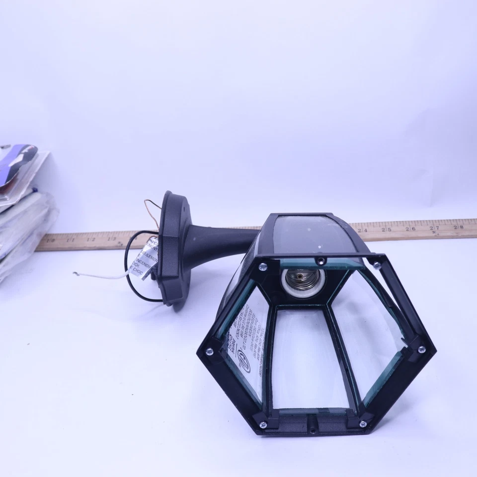 Dusk to Dawn Decorative Outdoor Wall Light Lantern Sconce Black 14.37 240336 - Image 2 of 4