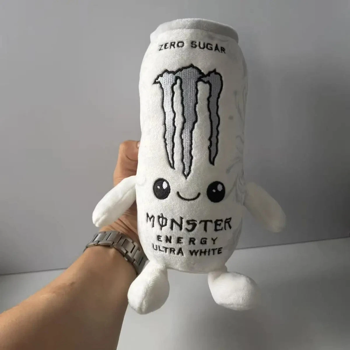 White Energy Drink Can Plush Toy Soft Stuffed Doll Desk Ornament Gift