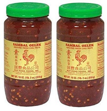 Sambal Oelek Ground Fresh Chili Paste Large 18 Oz Jars 2 Pack