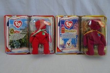 2 VTG 1999 Ty Teenie Beanie Baby McDonalds Int'l OSITO Bear Mexico  Millennium