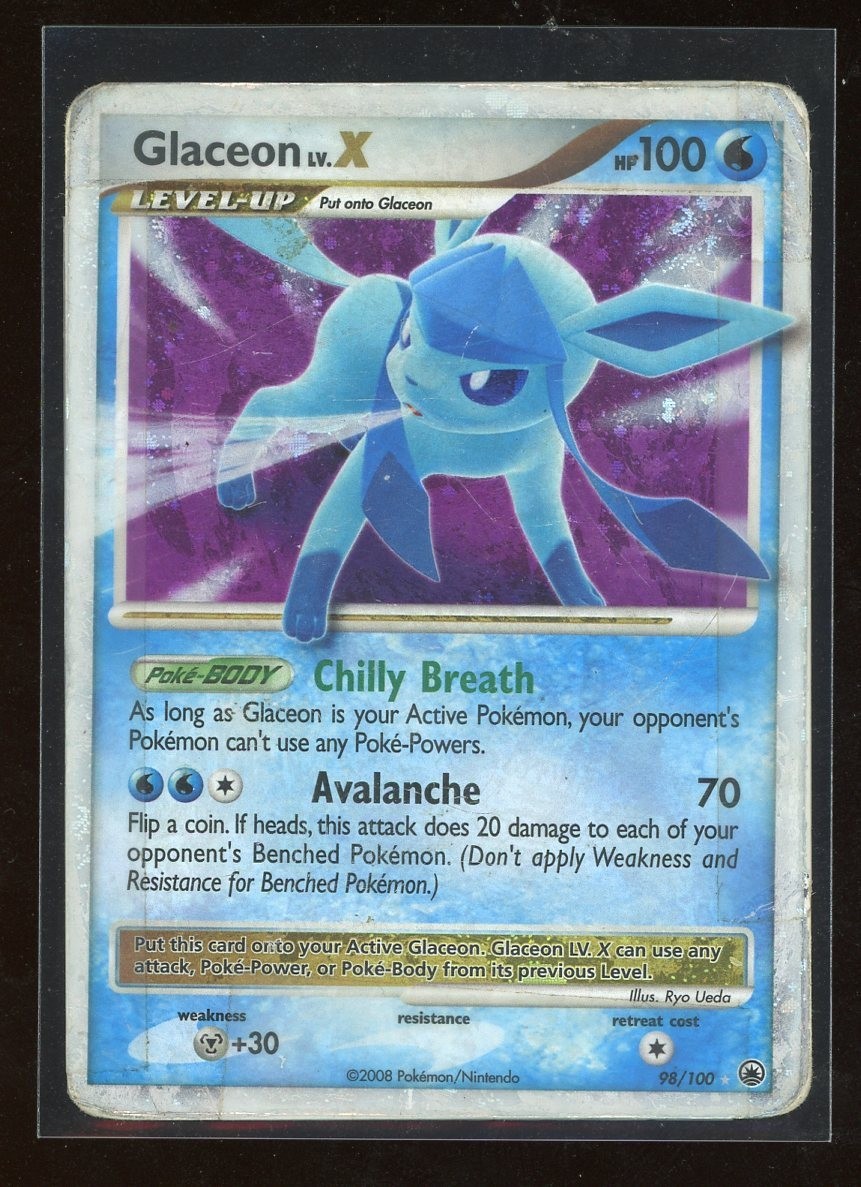 DAMAGED 2008 Pokemon Diamond & Pearl Majestic Dawn 98/100 Glaceon