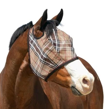 73% UV Fly Mask with Web Trim - Dual Ear Opening & Forelock Freedom
