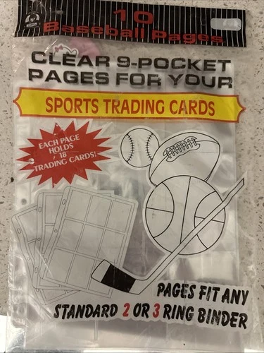 VINTAGE Ultra Pro Sports Cards Baseball Pro Pages 10 Sheets