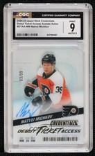 2024 Credentials Acetate Debut Ticket Access 3/99 Matvei Michkov CGC 9 Auto 1r7x