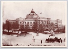 Washington DC Postcard Library of Congress 1897 Carriages Vintage NARA 1978