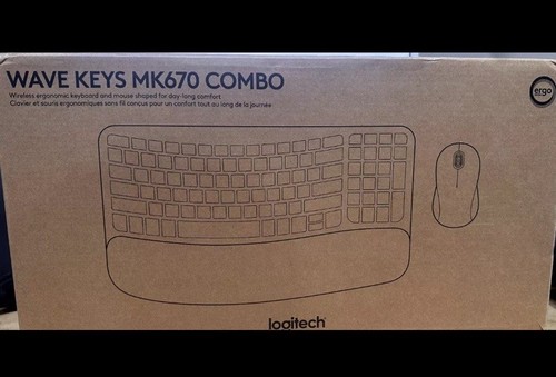 Logitech Wave Keys MK670 Combo, Wireless Ergonomic Keyboard with Signature M550