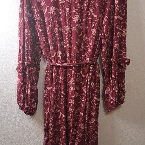 Knox Rose Women's Floral Long Sleeve Faux-Wrap Midi Dress - Picture 2 of 7