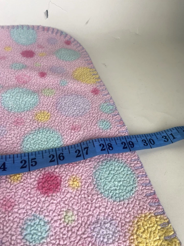 Manta Baby Connection Rosa Púrpura Azul Amarillo Verde Lunares Círculos Vellón Foto 4 de 4