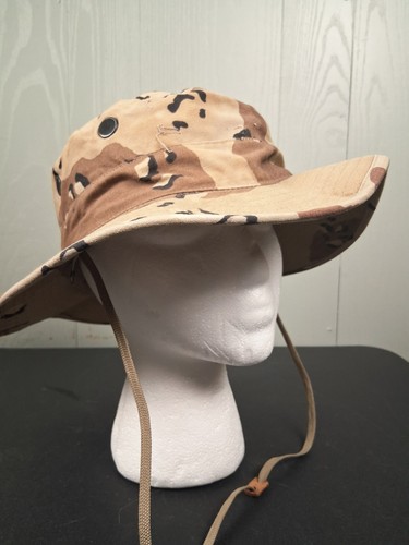 Vintage U.S. Military Chocolate Chip Desert Camo Boonie Hat Desert Storm 7