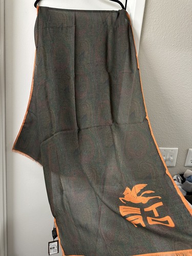NWT $395 Etro Scarf Paisley Printed Classic Men Unisex 68*200cm Modal Cashmere - Picture 5 of 17