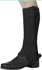 Ovation Women's Elite Amara Ribb Half Chap, Black, Medium