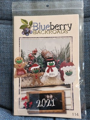 Blueberry Backroads Face Mask Christmas Ornaments Pattern 2021 #114 - NEW