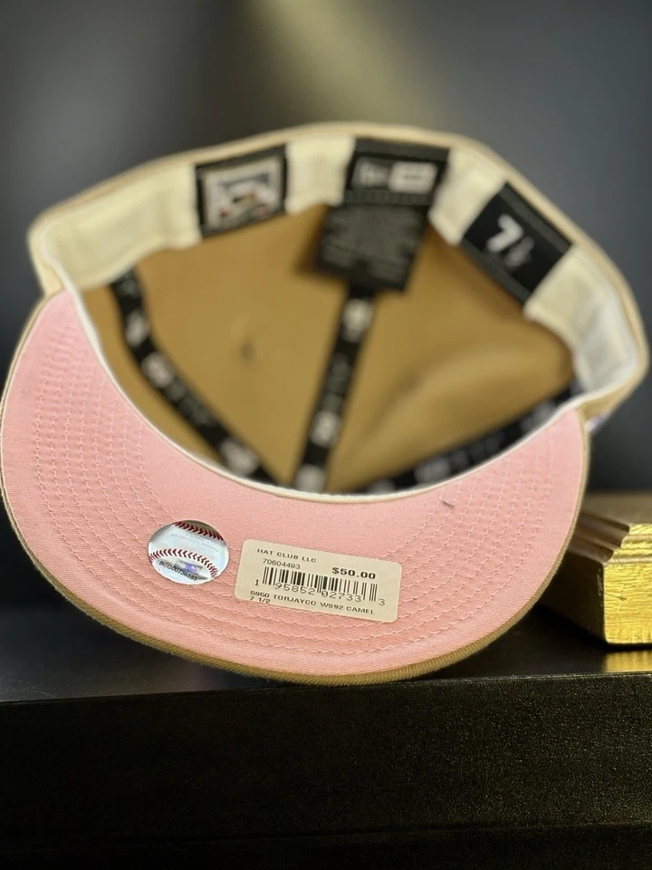 Toronto Blue Jays Hat Club Sandstorm 59FIFTY Tan Pink UV 7 1/2 New Era 🔥 - Image 3 of 4