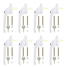 CYEER 8 PCS UPVC Window Handle, White Handles for Windows, 