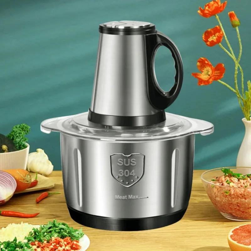 Affettaverdure Elettrico 5L in Acciaio Inossidabile - Design Ergonomico