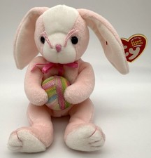 Ty Beanie Babies “Eggerton” the Pink Bunny Rabbit w/ Easter Egg Plush Toy 2003