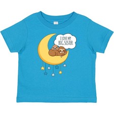 Inktastic I Love My Big Sister Baby T-Shirt Sisters Sis Lil Sloths Lover Animal