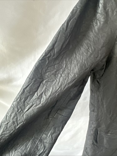 Zadig Voltaire Crinkled Lambskin Leather Jacket Venturi Anthracite Gr. 38 $ 898 Neu mit Etikett - Bild 5 von 13