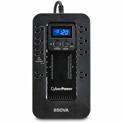 CyberPower EC650LCD Ecologic 650VA/390W Energy Efficient LCD Desktop ECO UPS