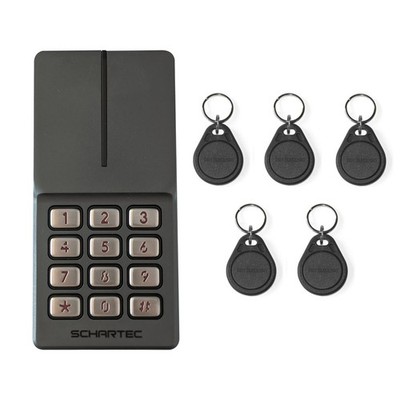 SCHARTEC Metall Codetaster Tor Tür Tranponder Lesegerät RFID Chip Code Schloss