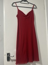 Bright Red Sparkle Slip On Dress From Pineapple In Size Medium