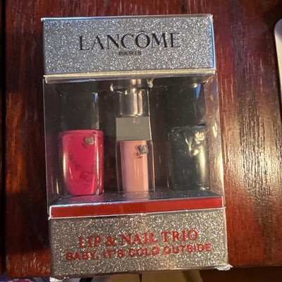LANCOME BABY, IT'S COLD OUTSIDE: NOIR CAVIAR, ROSE BOUDOIR, BLUSHING PINK GLOSS