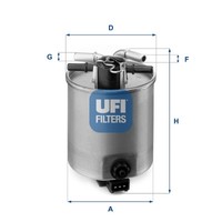 UFI 24.025.01 Kraftstofffilter FüR Nissan