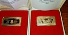 1974/76 Christmas Ingots/Franklin Mint, 1000 grn Sterling Box/Paper, #2820/23EPC