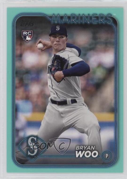 2024 Topps Series 1 Aqua Bryan Woo #12 11oh