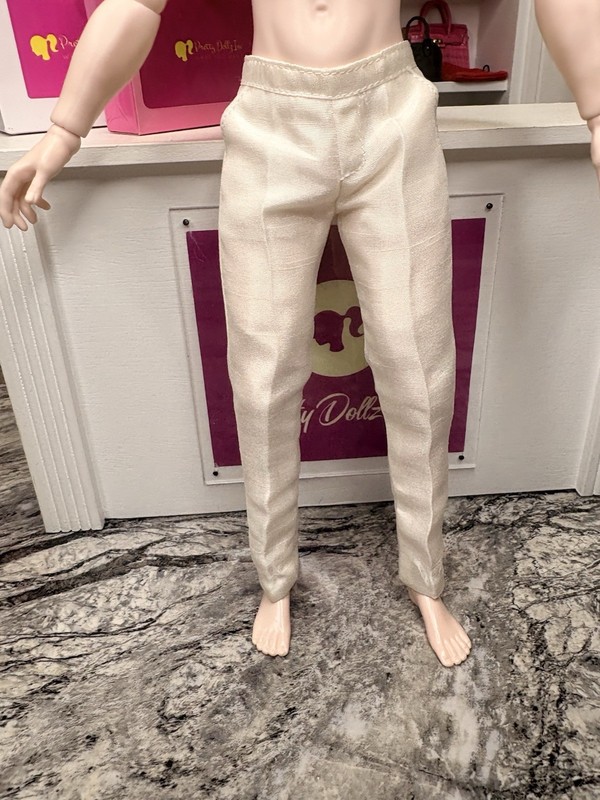 JHDFASHIONDOLL 8th Anniversary: White Gala Jasper Fashion Figure Doll Pants