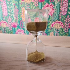 Ikea Hourglass Timer Hexagon Tillsyn Gold Beads Large Decorative Homeware used