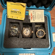 Invicta Watches lot of 3 with Case Mod. #s 1090, 22025, 12532 Read Description