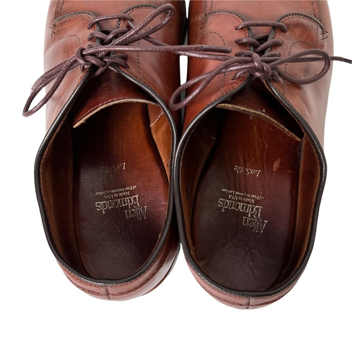 Allen Edmonds LaSalle Brown Leather Mens Lace Up Oxford Dress