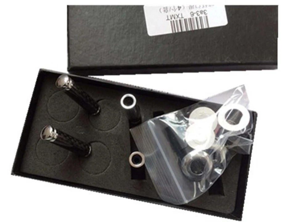 Perilla de bloqueo de puerta de automóvil camión manijas de tracción pasadores fibra de carbono 4 piezas accesorio interior Foto 3 de 4