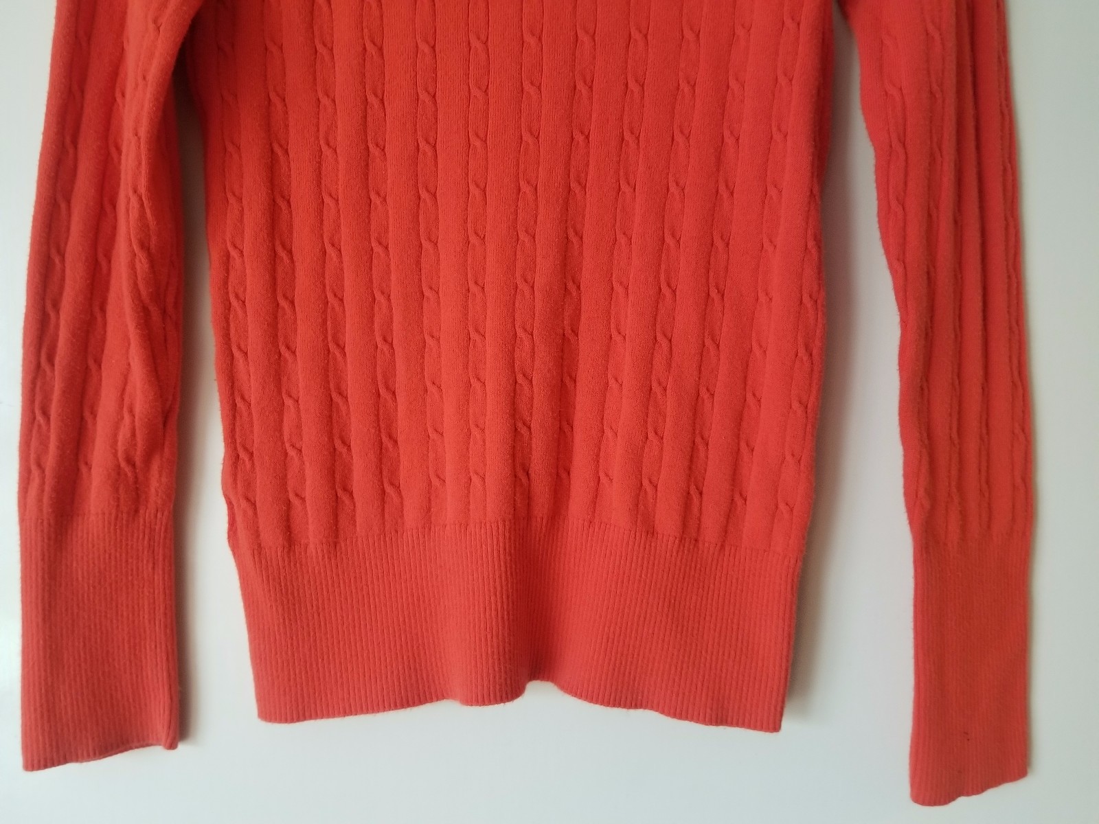 Old Navy Basic Solid Orange Long Sleeve V Neck Pu… - image 8