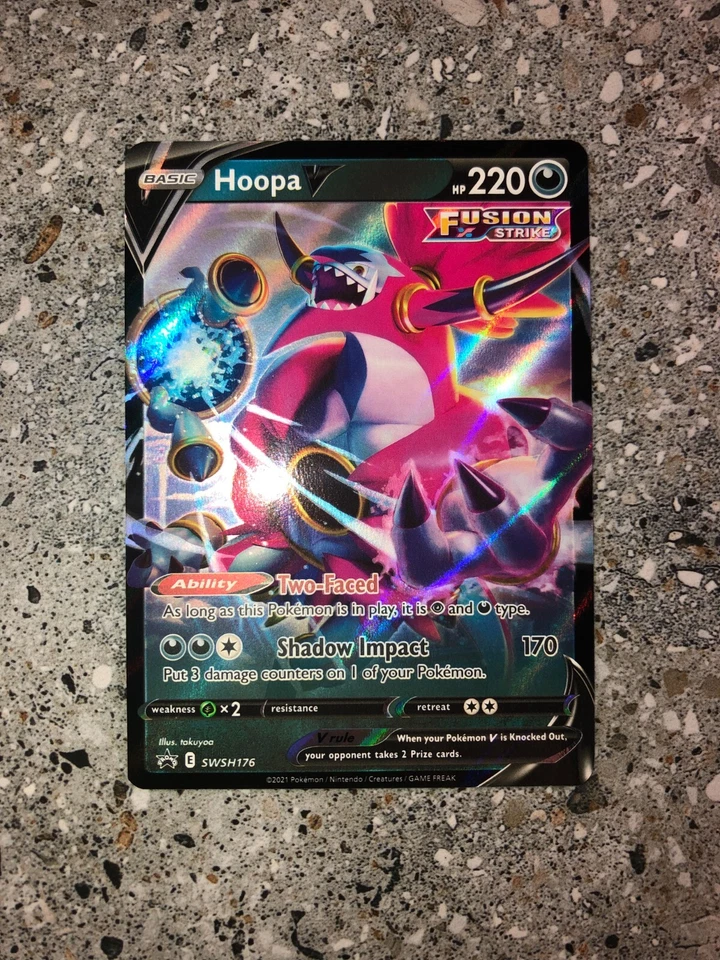 Pokemon TCG Cards Hoopa V SWSH176 Black Star Promo Holo MINT (NOT Jumbo) - Image 3 of 4