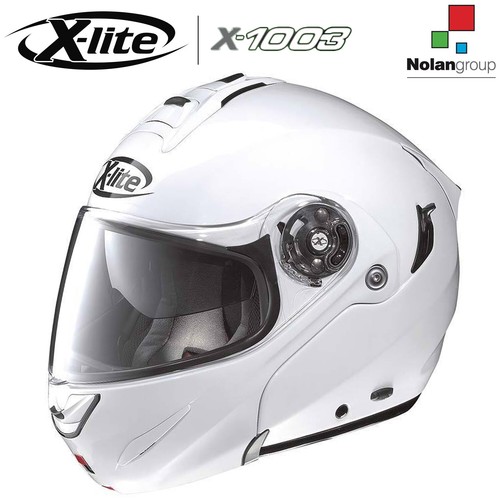 CASCO MODULARE APRIBILE MOTO NOLAN X-LITE X-1003 ELEGANCE N-COM BIANCO  METAL 003 | eBay