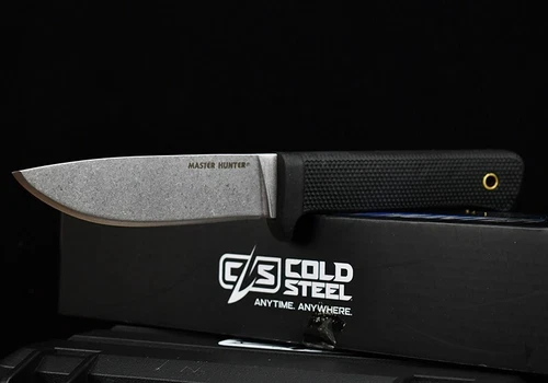 Cold Steel Fixed Edge Hunting Knife CPm3V Blade Stone Washed Surface with Sheath