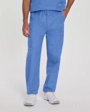 MEN'S - Landau Essentials Men's Straight-Leg Cargo Scrub Pants 8555 CEIL BLUE