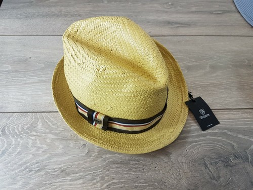 Tan Mens Fedora Straw Hat Size Medium 