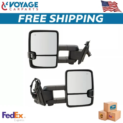 Front Tow Mirror Power Heat Turn Memory Blind Upgrade Spot For 2015-2019 GMC SUV