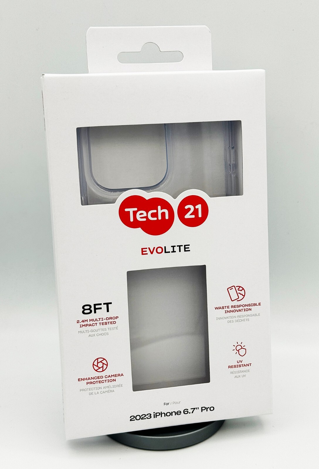Tech21 EvoLite case for iPhone 15 Pro Max - Impact Protection Case - Clear