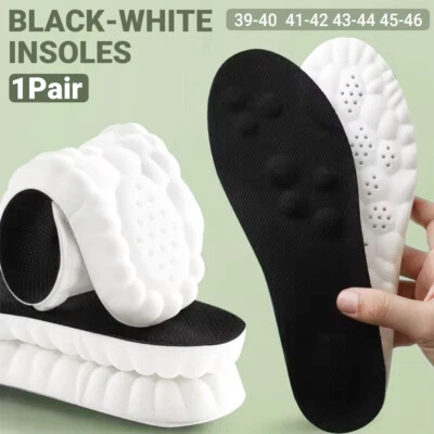 WORK BOOTS ORTHOTIC FOOT ARCH HEEL SUPPORT SHOE INSERTS MASSAGING GEL INSOLES