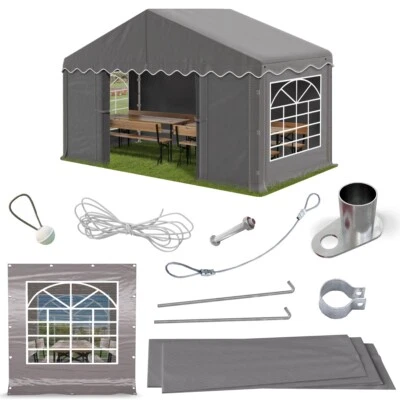 ZELTLICH Partyzelt 3x2 Pavillon Bierzelt Festzelt Gartenzelt Vereinszelt 2x3 grau PE