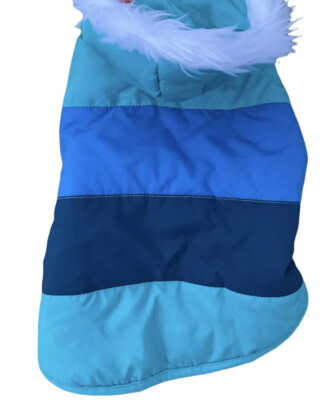 Wondershop Hooded Pet Puffer Vest Striped Dog Cat Medium NWOT