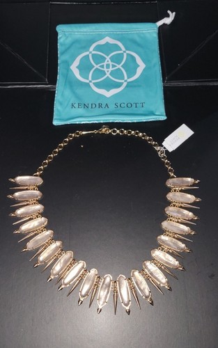 Kendra Scott Gwendolyn Peach Illusion Statement Necklace ~Retired~ - Picture 5 of 5